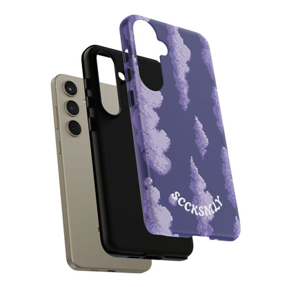 Lilac Pixel Cloud Tough Phone Case for Samsung