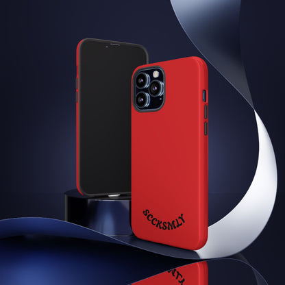 SOLID Screaming Red Tough Case for Apple
