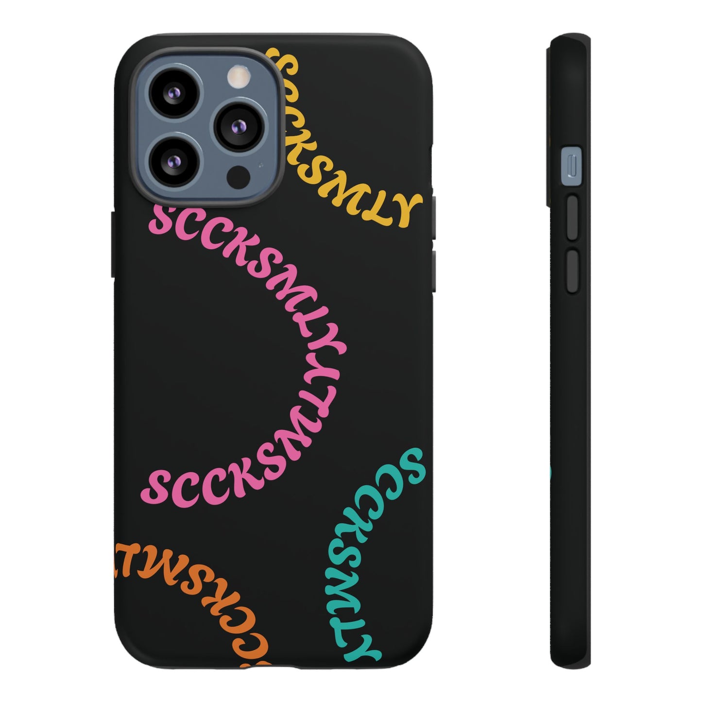 Y2K Wavy Script Tough Case for Apple- Black