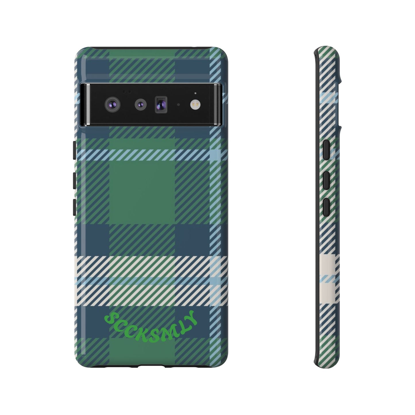Earth and Sky Plaid Tough Phone Case for Google Pixel