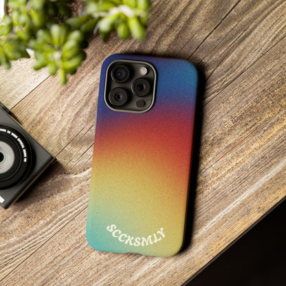 Faded Sunset Aura Tough Phone Case for Apple