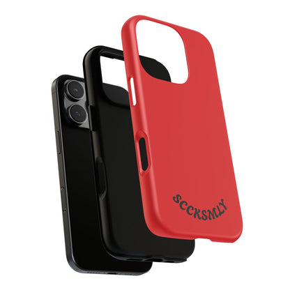 SOLID Screaming Red Tough Case for Apple