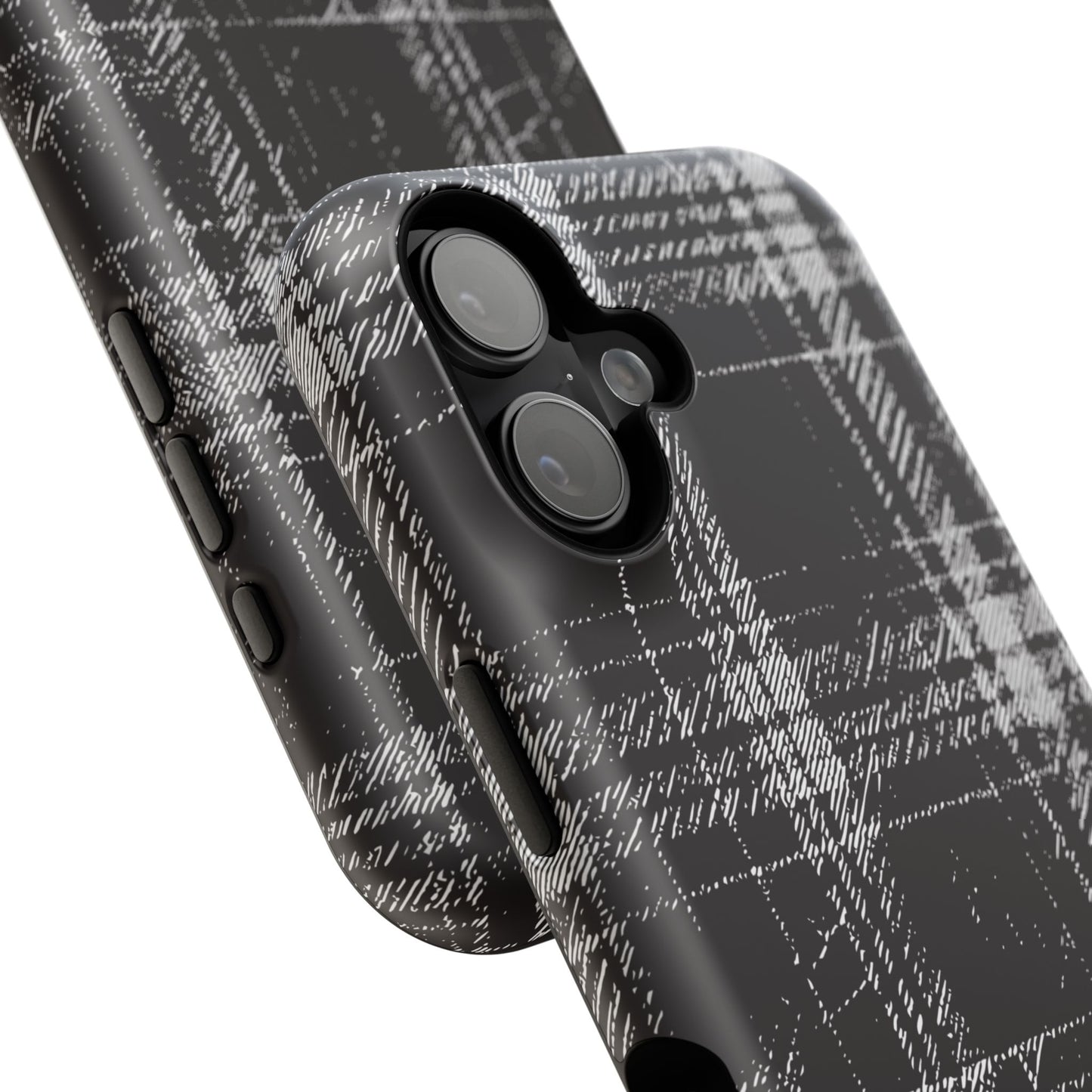 Smoky Grungy Plaid Phone Case for Apple