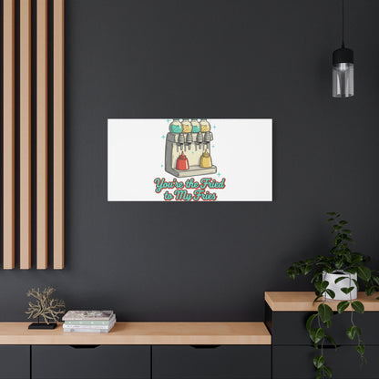 You’re the Fried to My Fries Canvas | Retro Diner Matchbook, Pantry Label Art