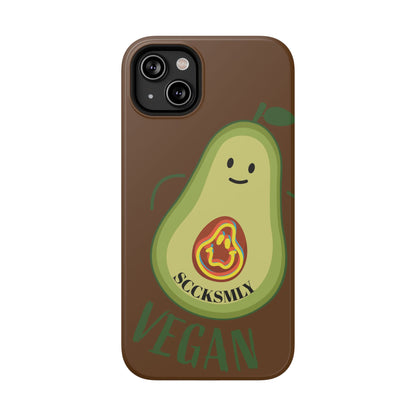 Playful Vegan Avocado Tough Phone Case Apple