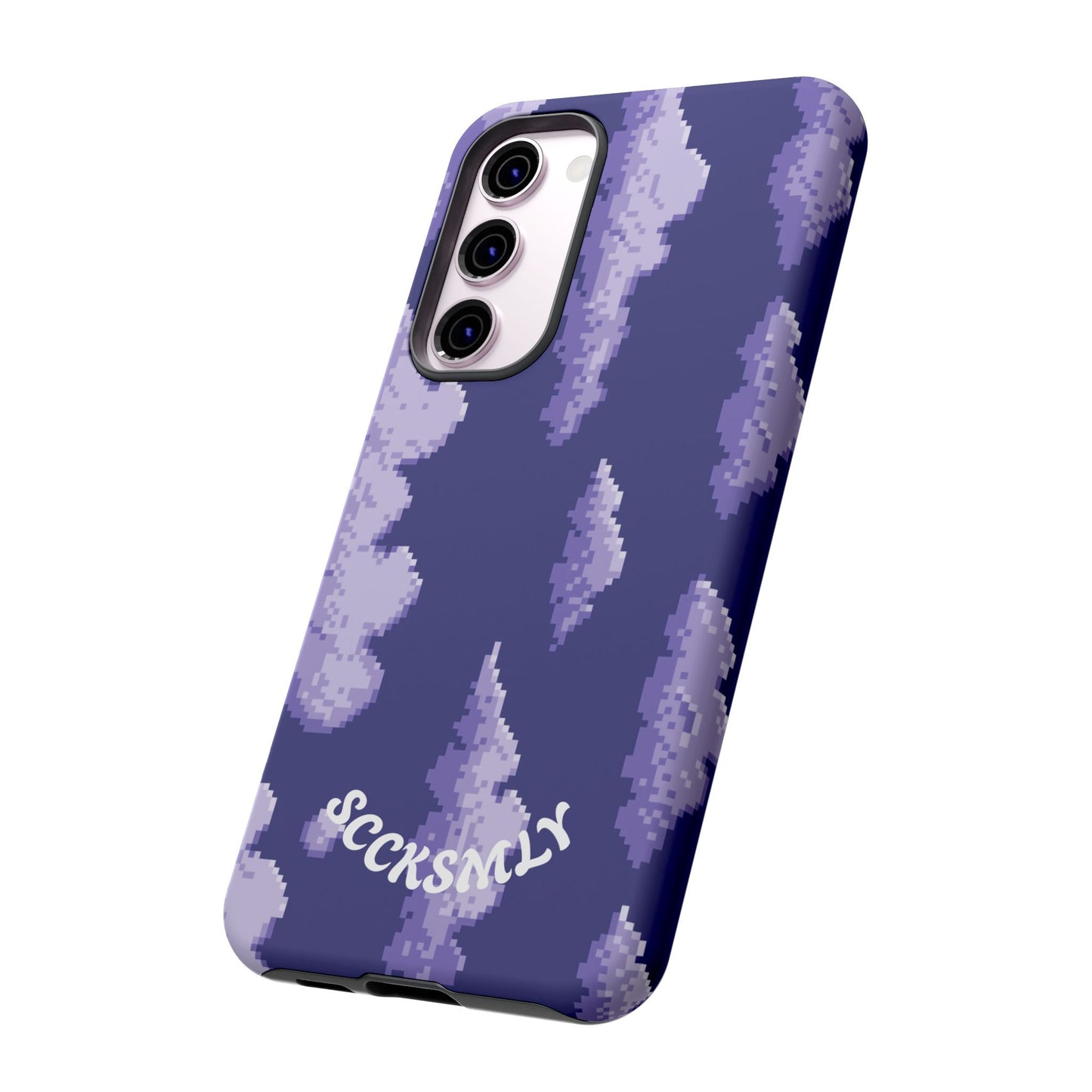Lilac Pixel Cloud Tough Phone Case for Samsung