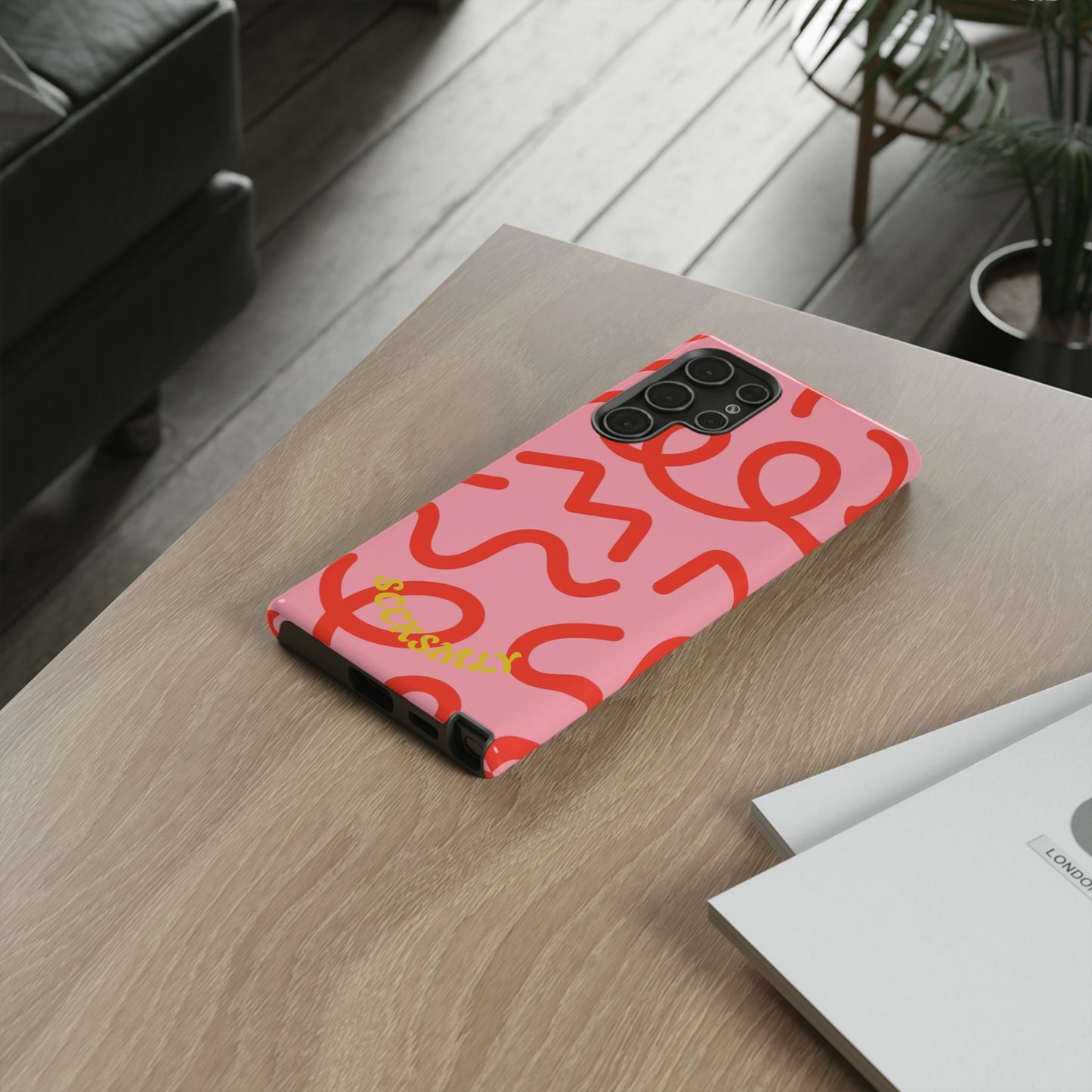 Red Candy Swirls Tough Phone Case for Samsung
