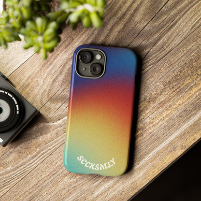 Faded Sunset Aura Tough Phone Case for Apple