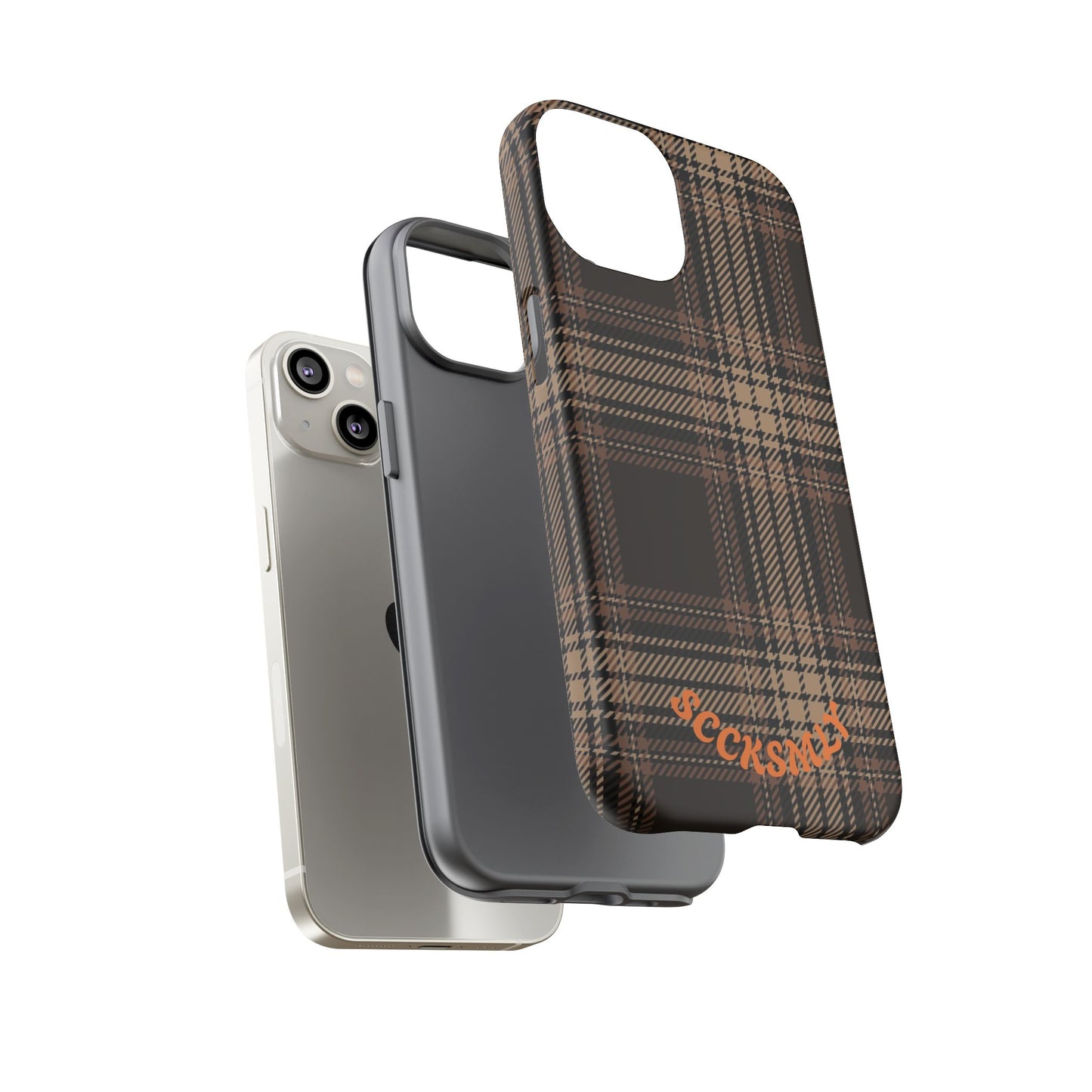 Brown Bread Plaid Tough Phone Case for Apple