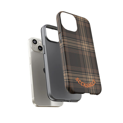 Brown Bread Plaid Tough Phone Case for Apple