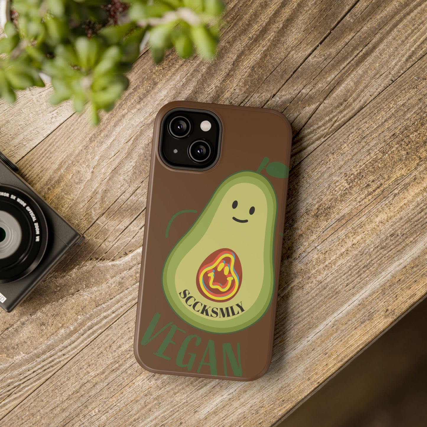 Playful Vegan Avocado Tough Phone Case Apple
