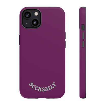 SOLID Amethyst Matte Tough Phone Case for Apple