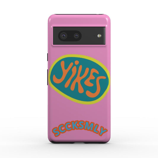 Pink "YIKES" Tough Phone Case For Google Pixel 10, 10 pro & 10 pro XL