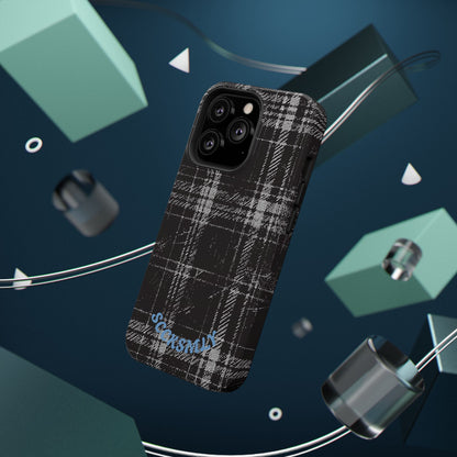 Smoky Grungy Plaid Phone Case for Apple