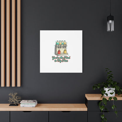 You’re the Fried to My Fries Canvas | Retro Diner Matchbook, Pantry Label Art
