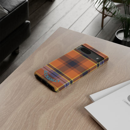 Orange Sickle Plaid Phone Case for Google Pixel