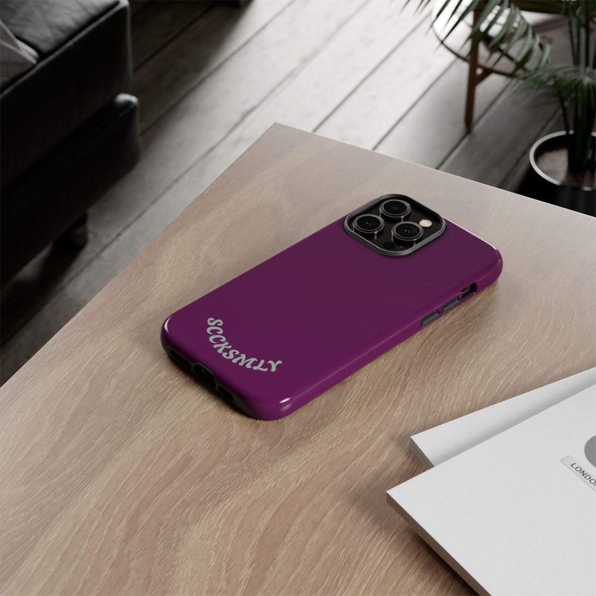 SOLID Amethyst Matte Tough Phone Case for Apple