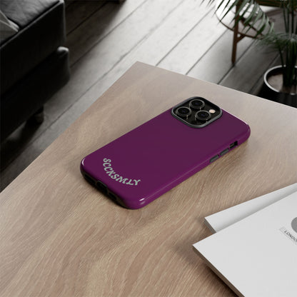 SOLID Amethyst Matte Tough Phone Case for Apple