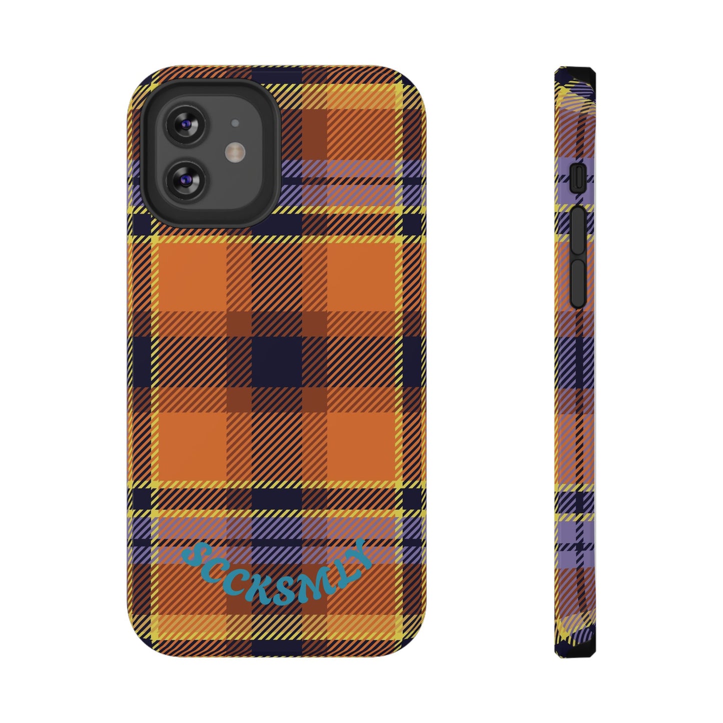 Orange Sickle Plaid  Phone Case for Apple