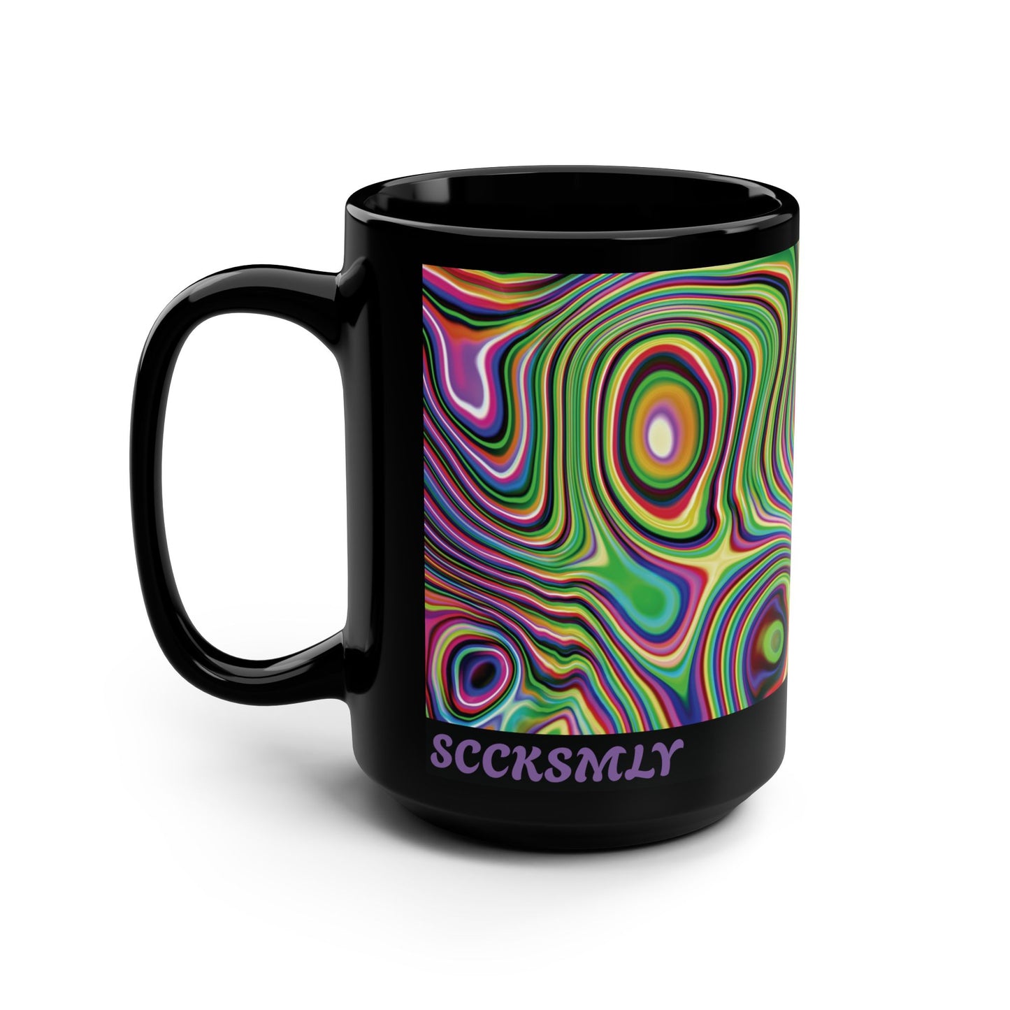 Mug Acid Swirl 15 oz — Black