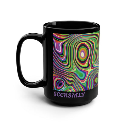 Mug Acid Swirl 15 oz — Black