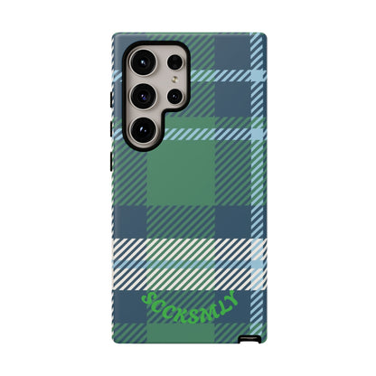 Earth and Sky Plaid Tough Phone Case for Samsung