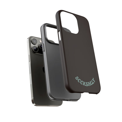 SOLID Espresso Mint Tough Phone Case for Apple