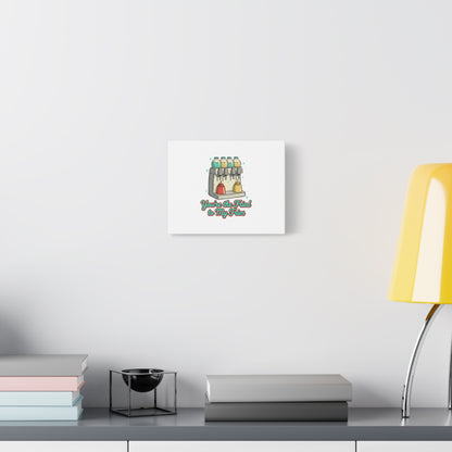 You’re the Fried to My Fries Canvas | Retro Diner Matchbook, Pantry Label Art