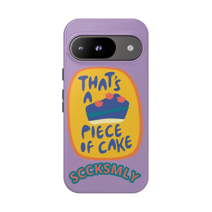 Light Purple "THAT'S A PIECE OF CAKE" Tough Phone Case for Google Pixel
