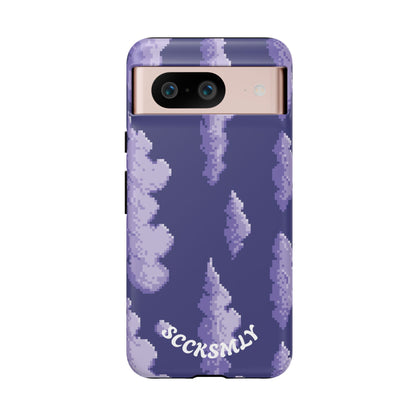 Lilac Pixel Cloud Tough Phone Case for Google Pixel