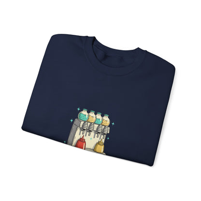 Soda Fountain Dispenser Sweatshirt | retro diner shirt, pantry label art