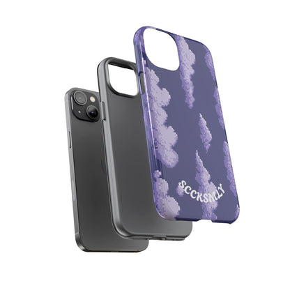 Lilac Pixel Cloud Tough Phone Case for Apple