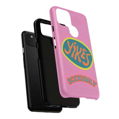 Pink "YIKES" Tough Phone Case for Google Pixel