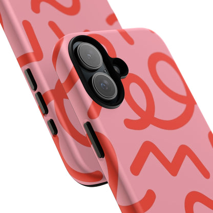 Red Candy Swirls Tough Case for Apple
