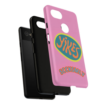 Pink "YIKES" Tough Phone Case for Google Pixel