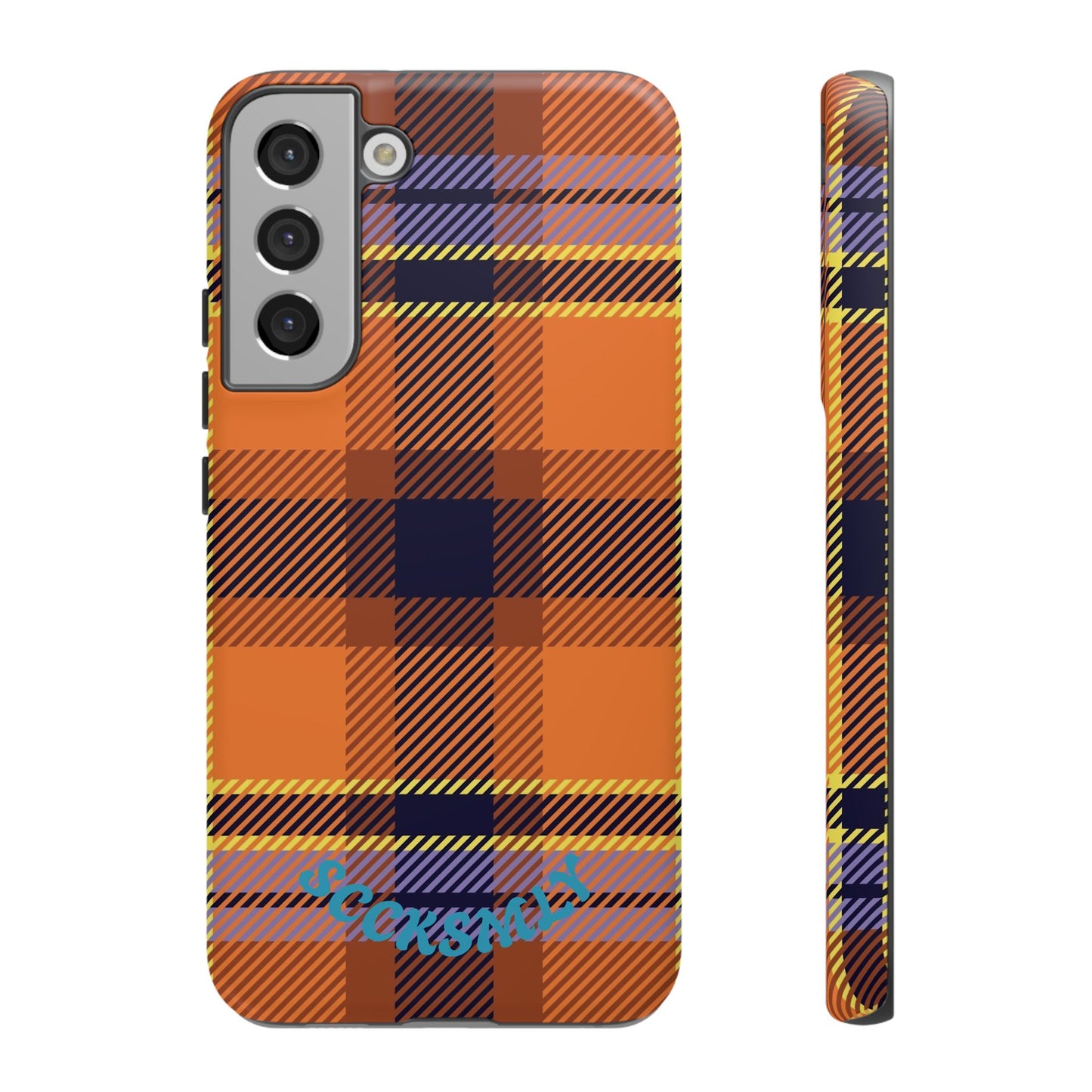Orange Sickle Plaid Phone Case for Samsung