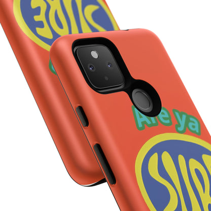 Orange "ARE YA SURE" Tough Phone Case for Google Pixel
