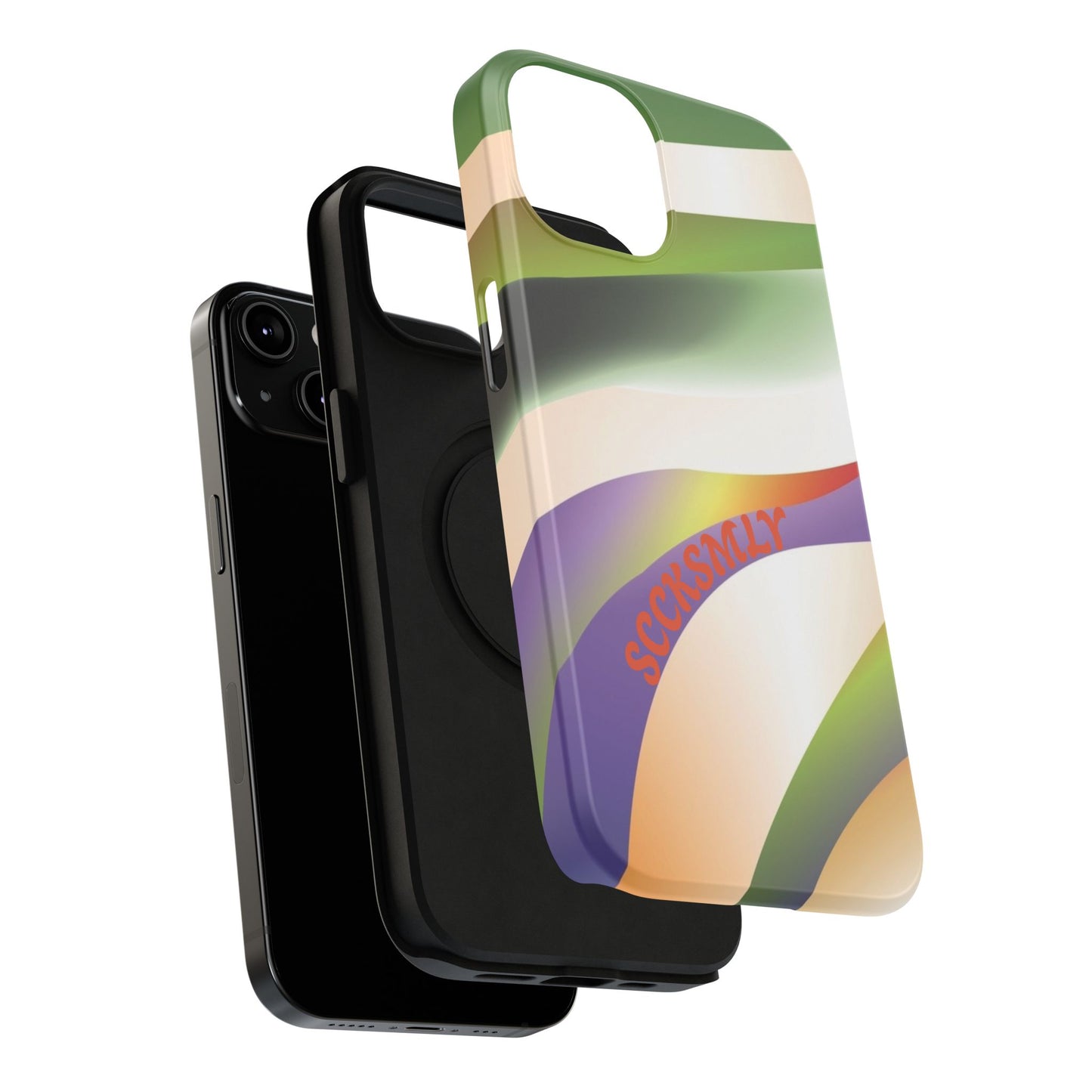 Green Waves Phone Case for Apple