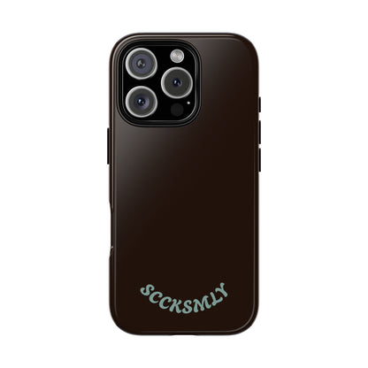 SOLID Espresso Mint Tough Phone Case for Apple