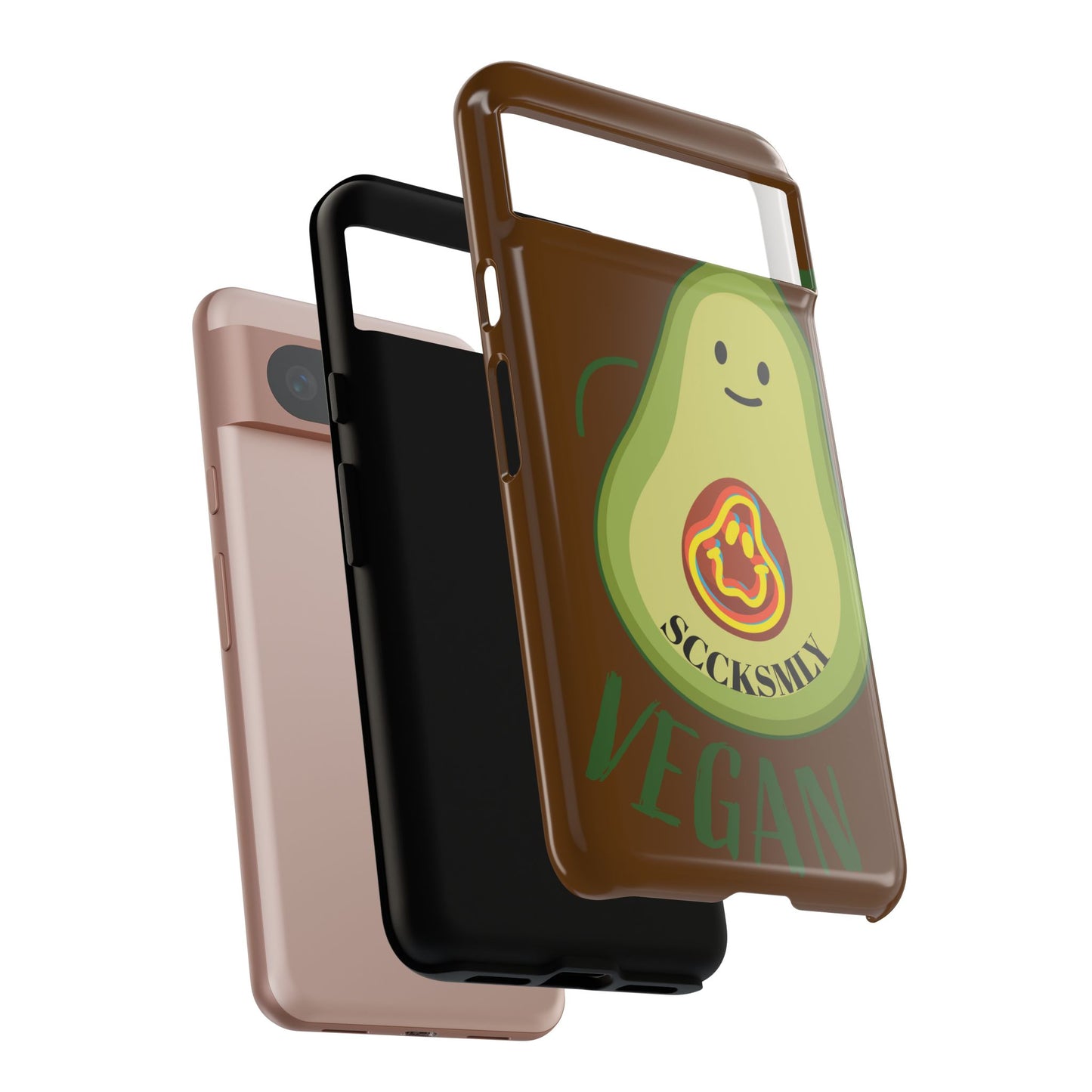 Playful Vegan Avocado Phone Case for Google Pixel