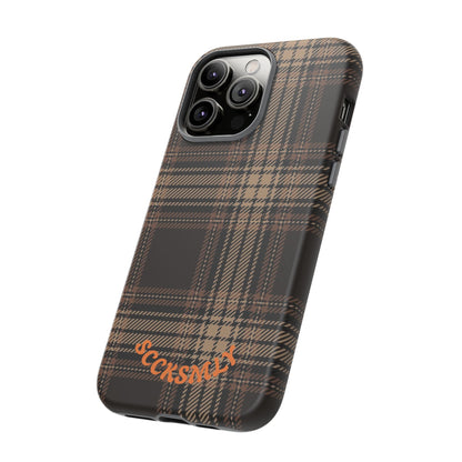 Brown Bread Plaid Tough Phone Case for Apple