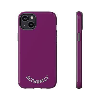 SOLID Amethyst Matte Tough Phone Case for Apple