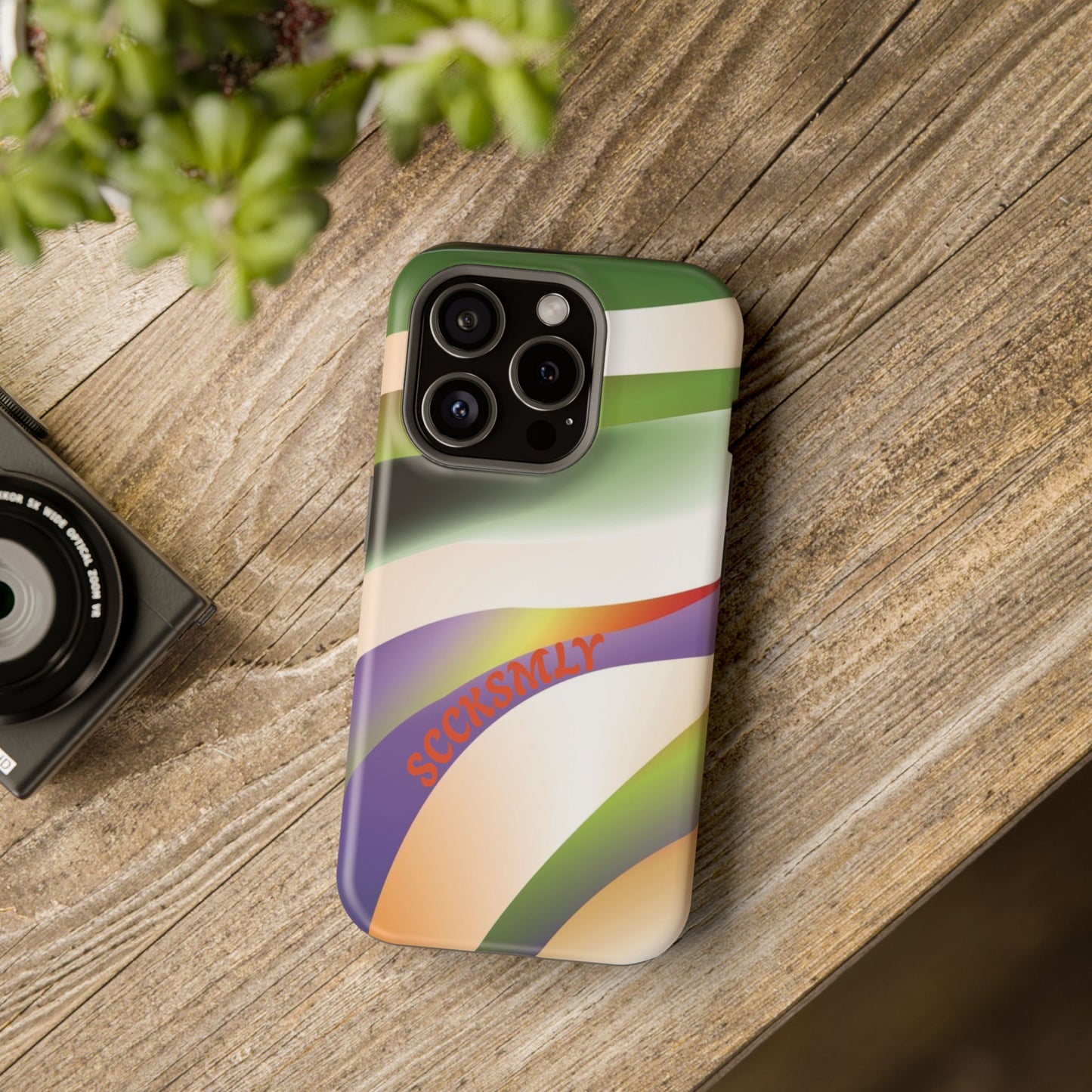 Green Waves Phone Case for Apple