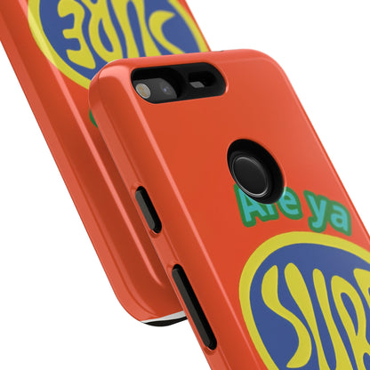 Orange "ARE YA SURE" Tough Phone Case for Google Pixel