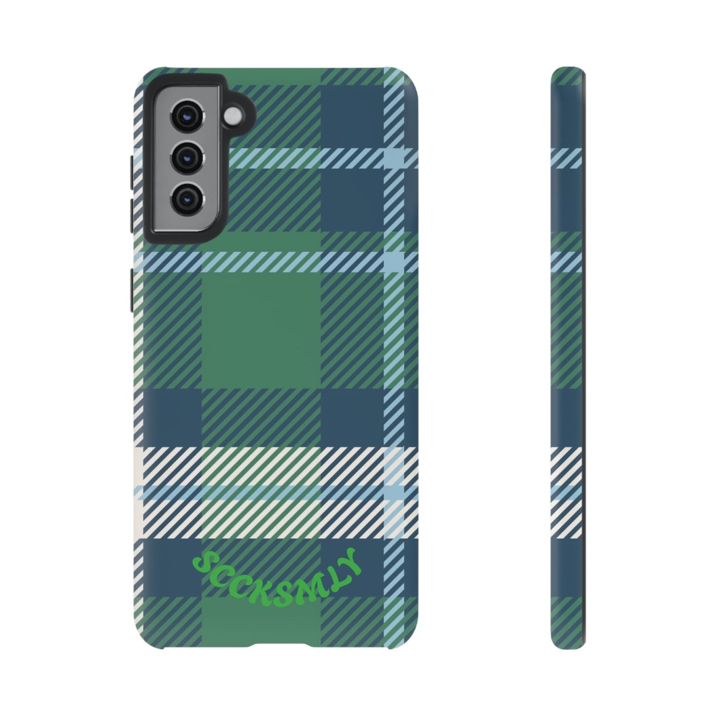 Earth and Sky Plaid Tough Phone Case for Samsung