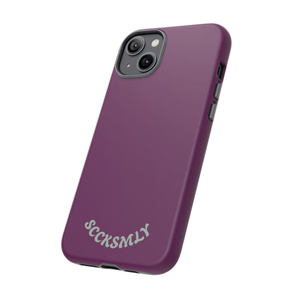 SOLID Amethyst Matte Tough Phone Case for Apple