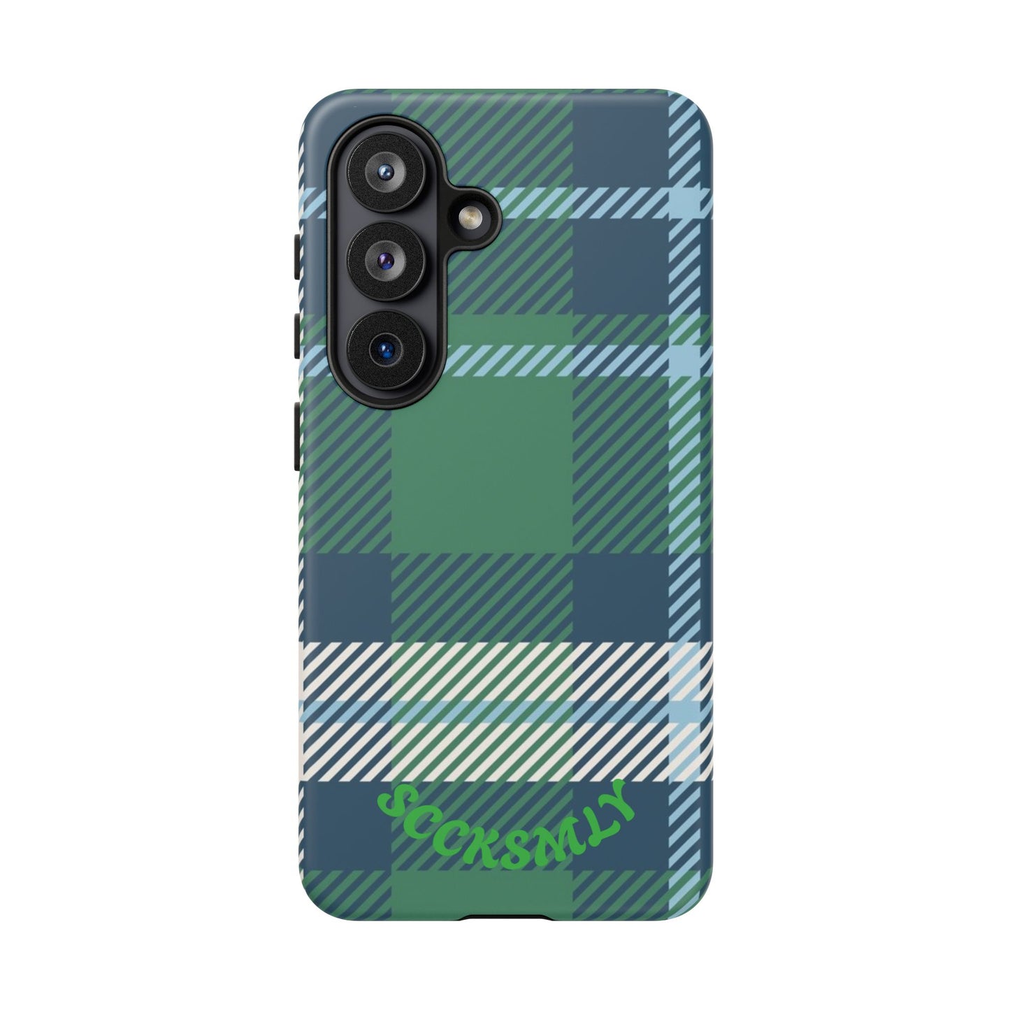 Earth and Sky Plaid Tough Phone Case for Samsung