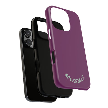 SOLID Amethyst Matte Tough Phone Case for Apple