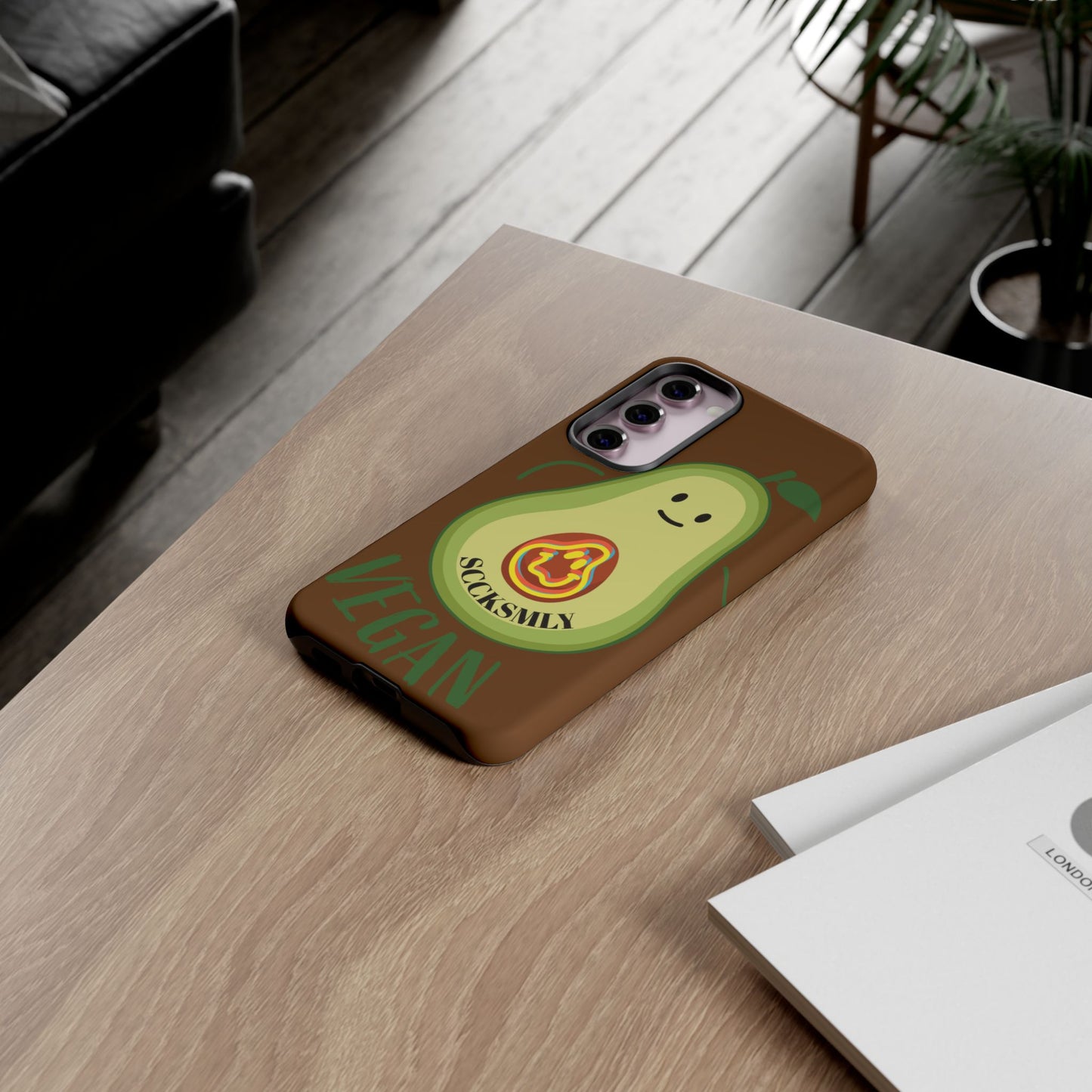 Playful Vegan Avocado Phone Case for Samsung