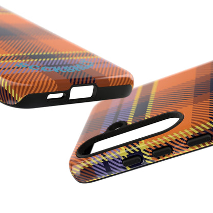 Orange Sickle Plaid Phone Case for Samsung